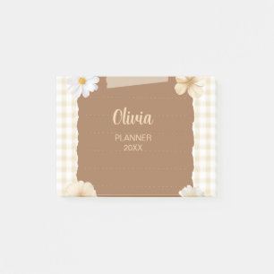 Eleganter Planer mit Akzenten für weiche Briefmark Post-it Klebezettel