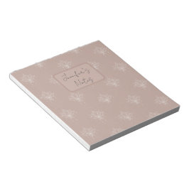 Eleganter Plaster Pink Peach Hübsch Floral Lotus Notizblock