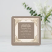 Eleganter Platz Einladung (Stehend Vorderseite)