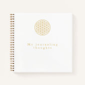 Eleganter Platz - Goldene Blume Notizblock (Vorderseite)