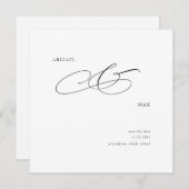 Eleganter Platz Hochzeit Speichern Sie das Datum Save The Date (Vorne/Hinten)