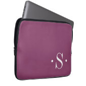 Eleganter Plum Monogram Laptop-Sieb Laptopschutzhülle (Vorne Rechts)