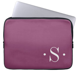 Eleganter Plum Monogram Laptop-Sieb Laptopschutzhülle