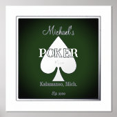 Eleganter Poker Kartenspielen Foil Akzent Foliendrucke (Vorderseite)