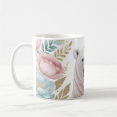 Eleganter Polar Bär mit floralen Akzenten Kaffeetasse (Links)