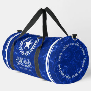 Eleganter Polizeidienst Weißer Lorbeer Stern Duffle Bag