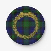 Eleganter prägeartiger StechpalmeWreath Blackwatch Pappteller (Vorderseite)