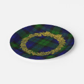 Eleganter prägeartiger StechpalmeWreath Blackwatch Pappteller (Schrägansicht)