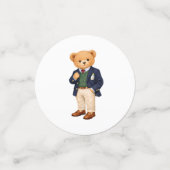 Eleganter Preppy-Polo-Teddybär Konfetti (Klein Vorderseite)