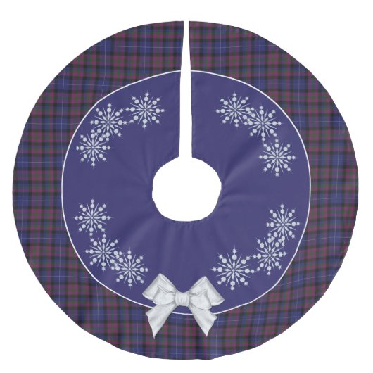 Eleganter Pride of Scotland Kariert Tree Skirt Polyester Weihnachtsbaumdecke (Vorderseite)