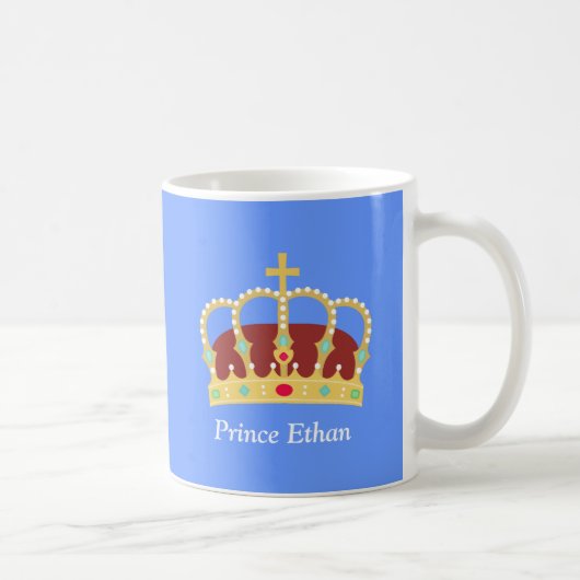 Eleganter Prinz Crown mit Juwelen für Jungen Kaffeetasse (Rechts)