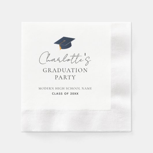 Eleganter professioneller Abschlussfeier-Hut Serviette (Vorderseite)