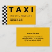 ELEGANTER Professioneller EINFACHES METALL TAXI Visitenkarte (Vorne/Hinten)