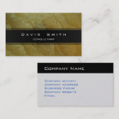 Eleganter Professioneller Gold schwarzes einfaches Visitenkarte (Vorne/Hinten)