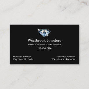 Eleganter professioneller Juwelier Visitenkarte