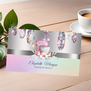Eleganter professioneller Kuchengemischer Blumen,T Visitenkarte