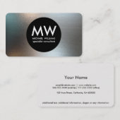 Eleganter Professioneller Metall schwarzer Kreis Visitenkarte (Vorne/Hinten)