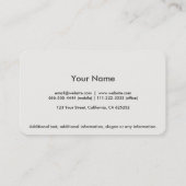 Eleganter Professioneller Metall schwarzer Kreis Visitenkarte (Rückseite)