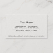 Eleganter Professioneller Metall Silber Holograma Visitenkarte (Rückseite)