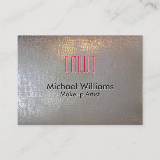 Eleganter Professioneller Pelz Krokodil Reptil Visitenkarte (Vorderseite)