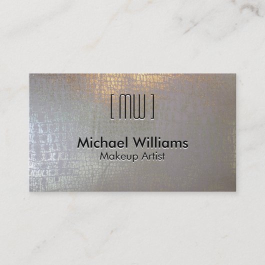 Eleganter Professioneller Pelz Krokodil Reptil Visitenkarte (Vorderseite)