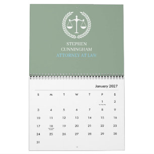 Eleganter Profi für Anwälte Anwaltskanzlei Büro  Kalender