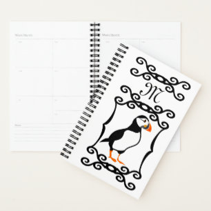Eleganter Puffin in einem französischen Eisenrahme Planer