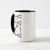 Eleganter Puffin in einem französischen Eisenrahme Tasse (Vorderseite Links)