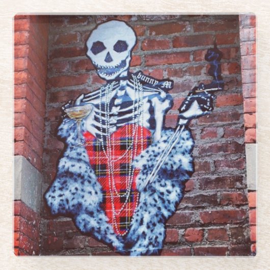 Eleganter PunkUntersetzer Glasuntersetzer (Vorderseite)