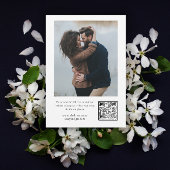Eleganter QR Code 2 Foto Hochzeit Save The Date