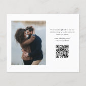 Eleganter QR Code 2 Foto Hochzeit Speichern Sie da (Rückseite)