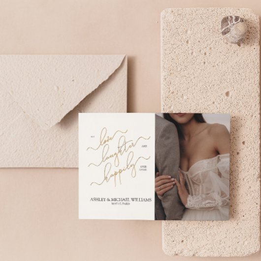 Eleganter QR Code 2 Foto Script glücklich immer na Einladung