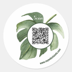 Eleganter QR Code Business Runder Aufkleber