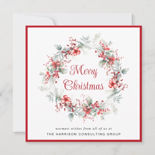 Eleganter QR Code Corporate Weihnachten (Vorderseite)