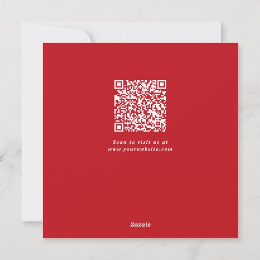 Eleganter QR Code Corporate Weihnachten (Rückseite)