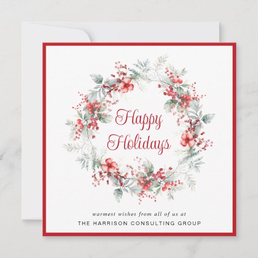 Eleganter QR Code Corporate Weihnachten (Vorderseite)