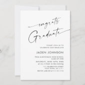 Eleganter QR-Code der Minimalistisch Graduation Pa Einladung (Vorderseite)