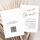 Eleganter QR-Code der Minimalistisch Graduation Pa Einladung