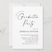 Eleganter QR-Code der Minimalistischen FOTO Gradua Einladung (Vorderseite)