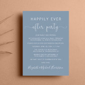 Eleganter QR Code Dusty Blue Wedding Empfang Einladung