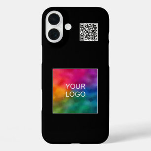 Eleganter QR-Code Eigene Logos nach Maß hochladen iPhone 16 Plus Hülle