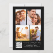 Eleganter QR Code Einladung zum Hochzeitsfeiern (Rückseite)