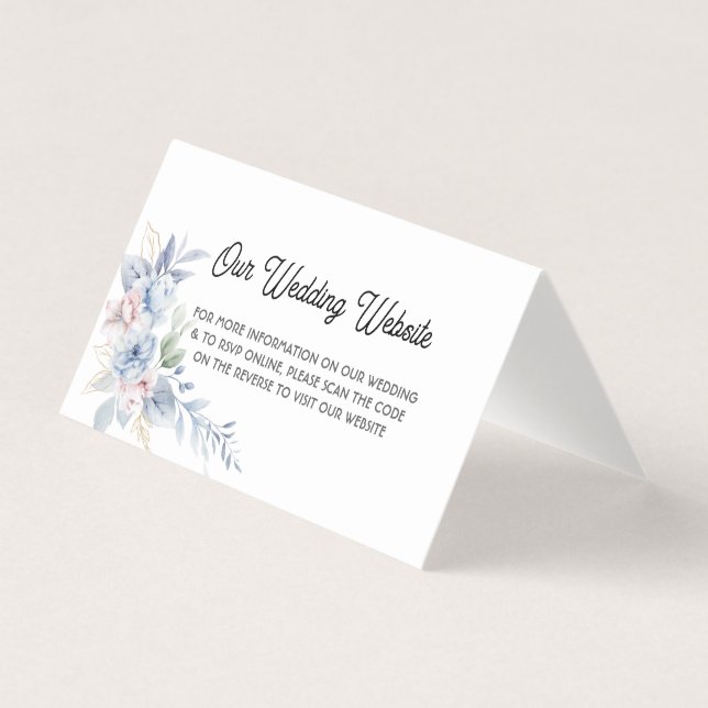 Eleganter QR Code Einladung zum Hochzeitsfeiern -  (Vorderseite)