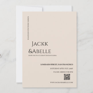 Eleganter QR Code Einladung zur Hochzeit