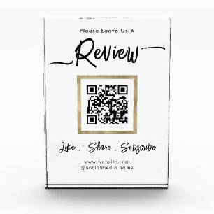 Eleganter QR-Code-Foto für Geschäftsüberprüfungen Fotoblock