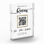 Eleganter QR-Code-Foto für Geschäftsüberprüfungen Fotoblock (Links)