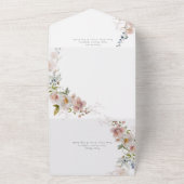 Eleganter QR-Code für Blumenhochzeiten All In One Einladung (Außenbereich)