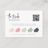 Eleganter QR-Code für die Hochzeitskleidung Beilag Begleitkarte (Vorderseite)