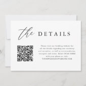 Eleganter QR-Code für Hochzeiten - Digitale Detail Einladung (Vorderseite)