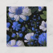 Eleganter QR-Code für lila Weißsilber Begleitkarte (Rückseite)